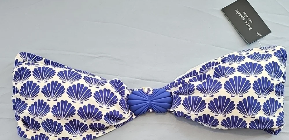 Kate Spade Blue and White Scallop Headband